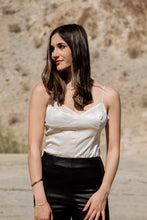 Load image into Gallery viewer, Matte Satin Bodysuit in Stone