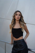 Load image into Gallery viewer, Mindful Mesh Corset Top in Black
