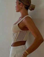 Load image into Gallery viewer, Maya Crochet Corset in Beige