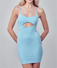 Load image into Gallery viewer, Aqua Blue Cutout Dress
