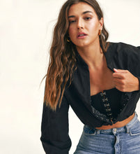 Load image into Gallery viewer, City Girl Bomber Jacket in Black