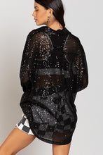 Load image into Gallery viewer, Night Sequin Button Down
