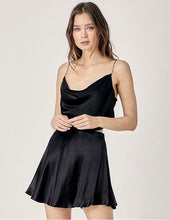 Load image into Gallery viewer, Huxton Black Satin Skirt