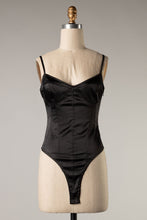 Load image into Gallery viewer, Matte Satin Bodysuit in Black
