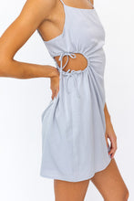 Load image into Gallery viewer, Maya Satin Dress in Dusty Blue