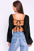 Load image into Gallery viewer, Daybreak Satin Top in Black