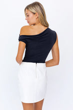 Load image into Gallery viewer, Trust Lace Up Denim Skirt in White