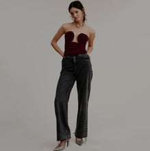 Load image into Gallery viewer, Catalina Bustier Top in Merlot
