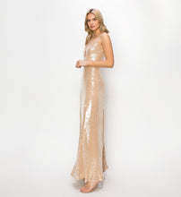 Load image into Gallery viewer, Crescent Taupe Sequin Dress
