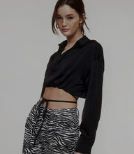 Load image into Gallery viewer, Emory Black Satin Top
