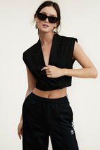 Load image into Gallery viewer, Black Pinstripe Blazer Vest
