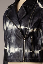 Load image into Gallery viewer, Black Edge Bleached Leather Jacket
