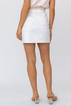 Load image into Gallery viewer, Frayed White Denim Skirt
