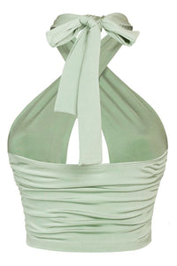 Glow Halter Top in Sage