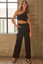 Load image into Gallery viewer, Soul One Shoulder Top in Black
