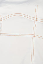 Load image into Gallery viewer, Adept Satin Contrast Stitch Top in White
