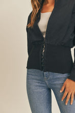 Load image into Gallery viewer, City Girl Bomber Jacket in Black
