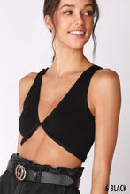 Load image into Gallery viewer, Reversible Ribbed Twist Top in Black
