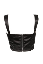 Load image into Gallery viewer, Loveable Satin Corset Top in Black
