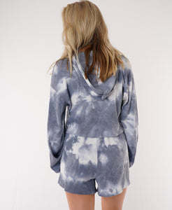 Charcoal Blue Ribbed Tie Dye Set