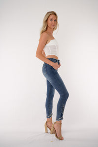 Lure Crystal Studded Denim Jeans
