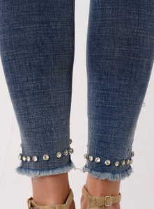 Lure Crystal Studded Denim Jeans