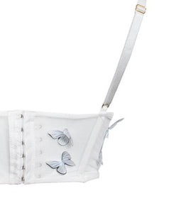 White Butterfly Mesh Top