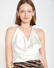 Load image into Gallery viewer, Outshine Satin Plunge Top in White
