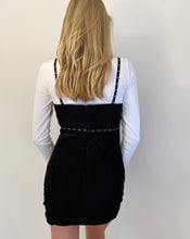 Load image into Gallery viewer, Force Black Velvet Studded Dress
