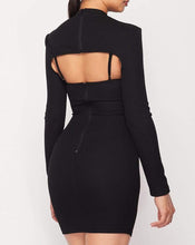 Load image into Gallery viewer, Impact Ribbed Shrug Dress in Black
