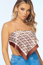 Load image into Gallery viewer, Silk Scarf Top in Taupe Brown
