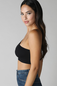 one shoulder top, nikibiki, ribbed crop top, womens clothing, fashion, womens fashion, black crop top, black one shoulder top, womens clothes, fashion nova