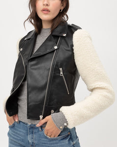 fur leather jacket, womens leather jackets, womens black leather jackets, womens sherpa fur jacket, womens winter jackets