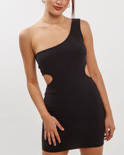 Load image into Gallery viewer, Hourglass Mini Dress in Black

