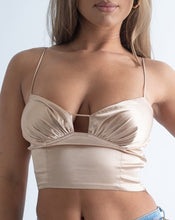 Load image into Gallery viewer, Allure Satin Top in Champagne
