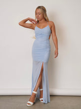 Load image into Gallery viewer, Miami Blue Mesh Maxi Dress
