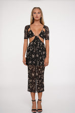 Load image into Gallery viewer, Astoria Mesh Maxi Dress in Black Taupe
