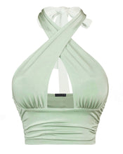 Load image into Gallery viewer, Glow Halter Top in Sage
