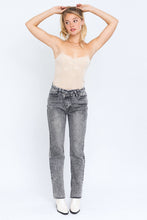 Load image into Gallery viewer, Charcoal Asymmetric Slit Jeans
