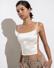 Load image into Gallery viewer, Venice Satin Top in Ivory
