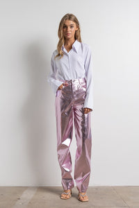Lupe Pink Metallic Trousers