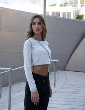 Load image into Gallery viewer, White Floral Burnout Top

