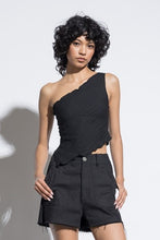 Load image into Gallery viewer, Rebel Asymmetric Top in Black
