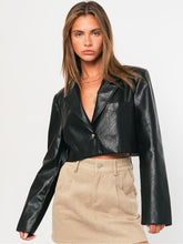 Load image into Gallery viewer, Vice Cropped Leather Jacket
