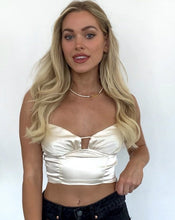 Load image into Gallery viewer, Allure Satin Top in Ivory
