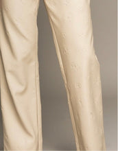 Load image into Gallery viewer, Cream Floral Leather Pants
