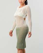 Load image into Gallery viewer, Maui Crochet Dress in Ivory Green

