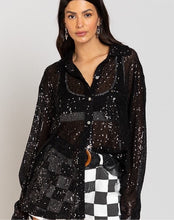 Load image into Gallery viewer, Night Sequin Button Down

