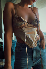 Load image into Gallery viewer, Loveable Satin Corset Top in Champagne
