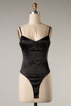 Load image into Gallery viewer, Matte Satin Bodysuit in Black

